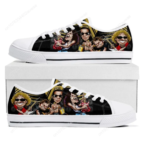 Van Halen Rock Band Caricature Sneakers - Hard Rock Fan Canvas Shoes