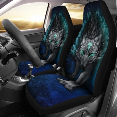 Legendary Wolf Car Seat Covers Custom Car Decoration Accessories